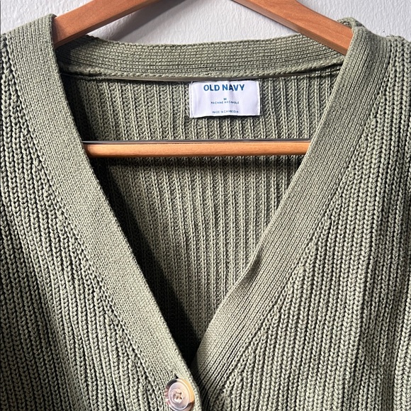 Old Navy Olive Cardigan Sweater - Picture 5 of 6